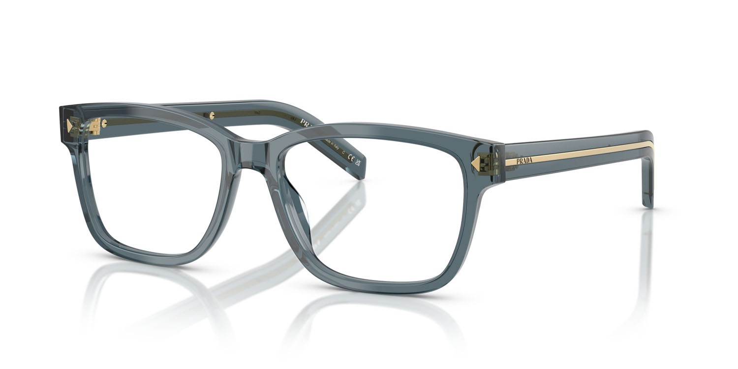 Eyeglasses Prada PR B10V (17T1O1) color transparent ocean shape rectangle lenses lente demo
