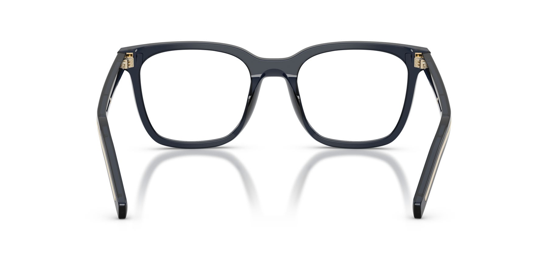 Eyeglasses Prada PR B11V (08Q1O1) color cristallo blu shape square lenses lente demo