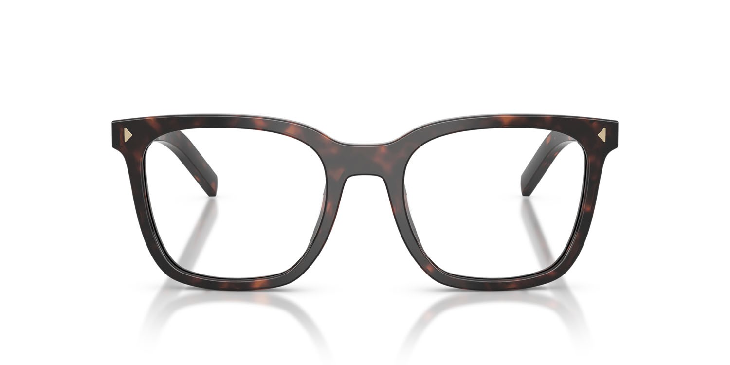 Eyeglasses Prada PR B11V (17N1O1) color root tartarugato shape square lenses lente demo