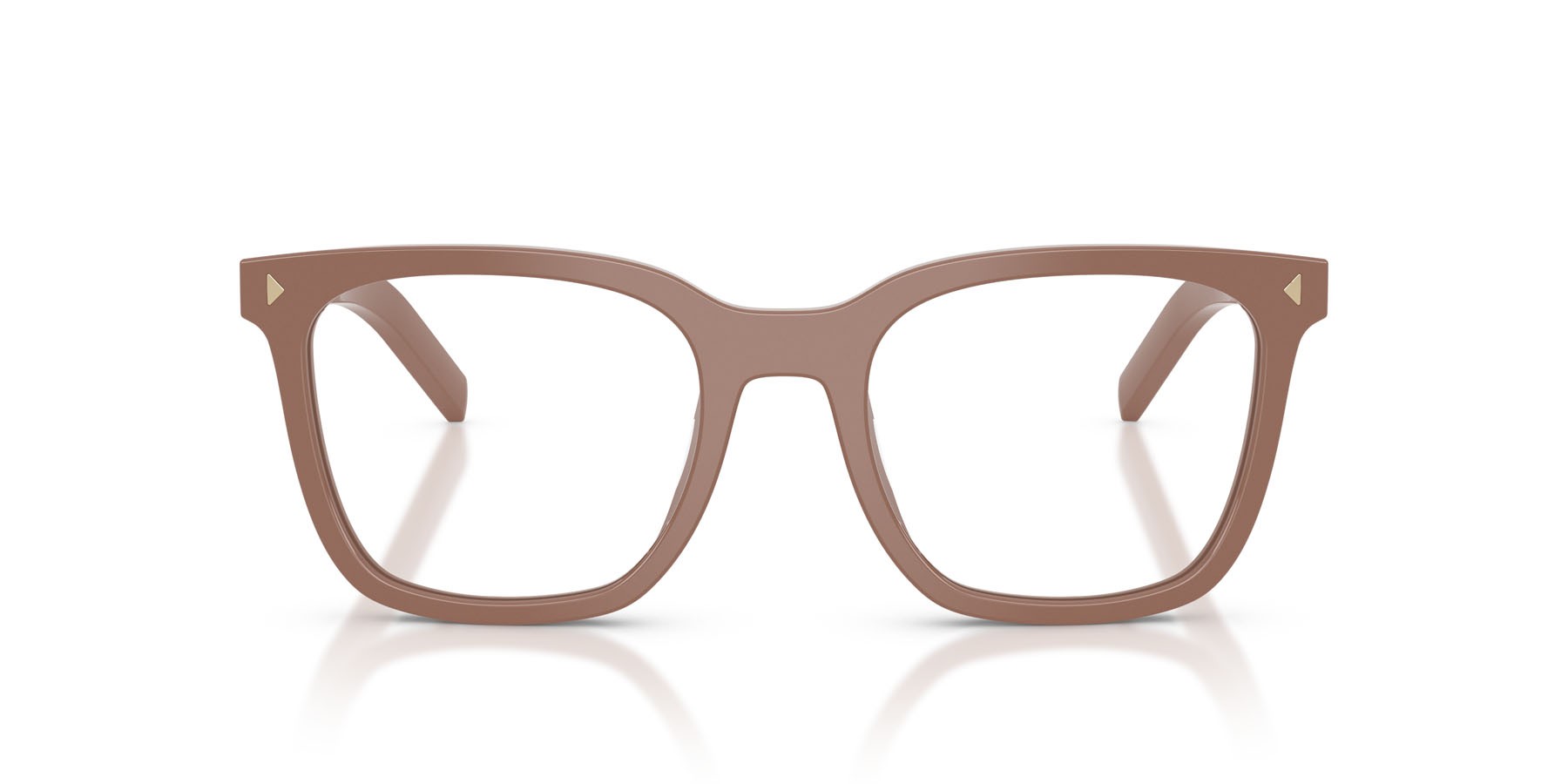 Eyeglasses Prada PR B11V (28D1O1) color pecan shape square lenses lente demo