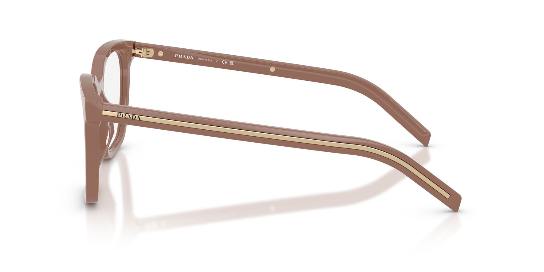 Eyeglasses Prada PR B11V (28D1O1) color pecan shape square lenses lente demo