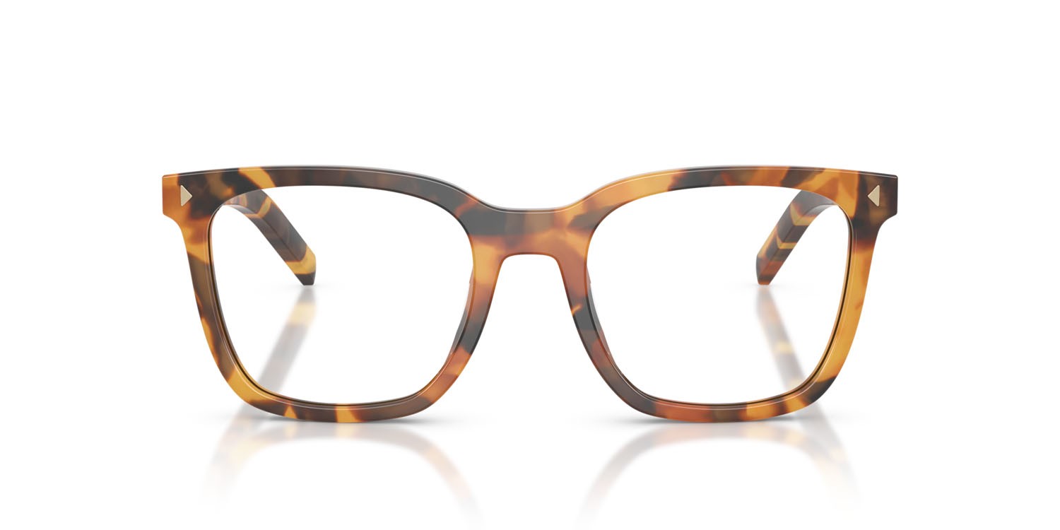 Eyeglasses Prada PR B11V (29C1O1) color tortoise cannella shape square lenses lente demo