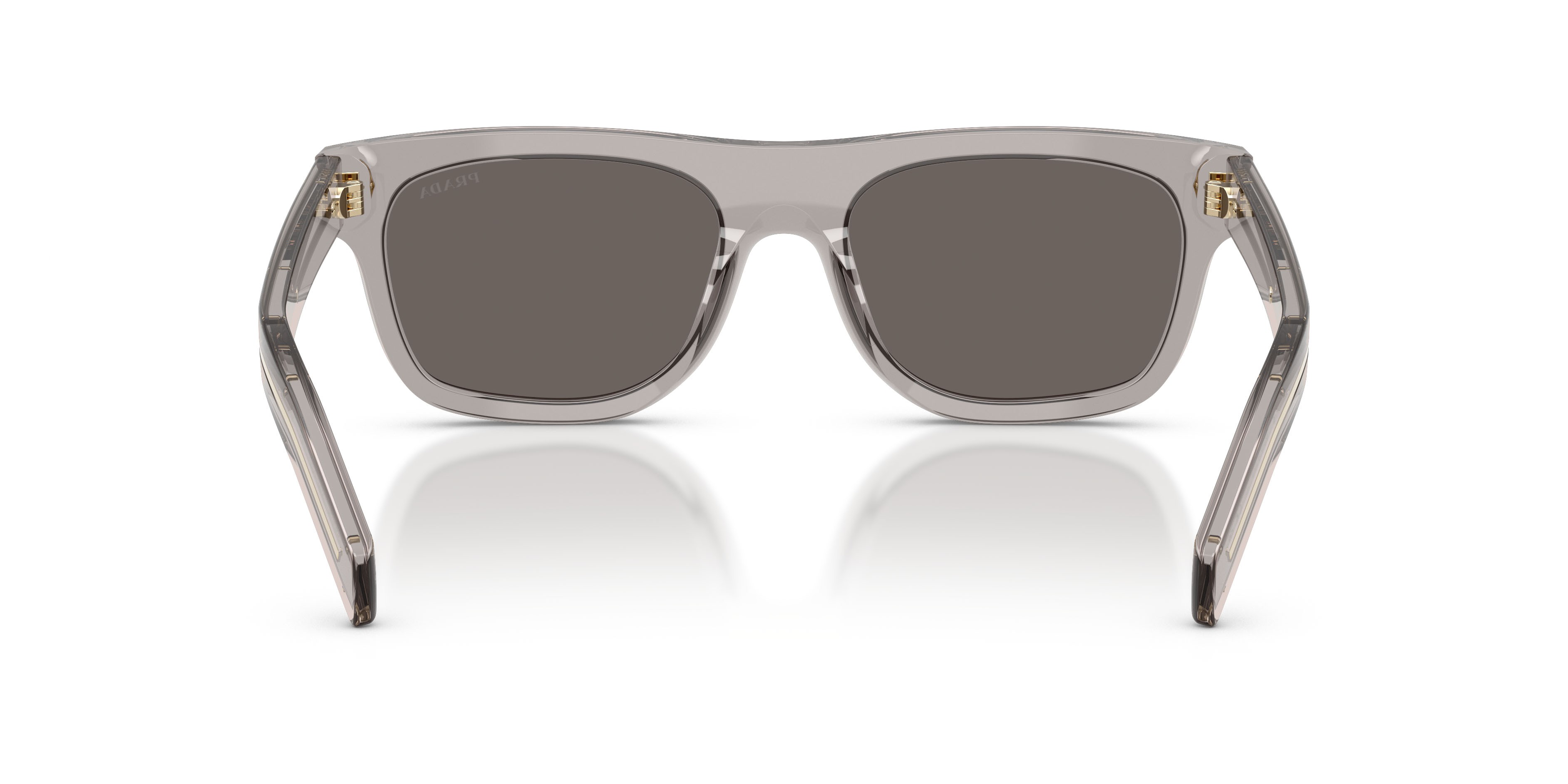 Occhiali da sole Prada PR B12S (10J70Z) colore hematite forma quadrato lenti grigio scuro