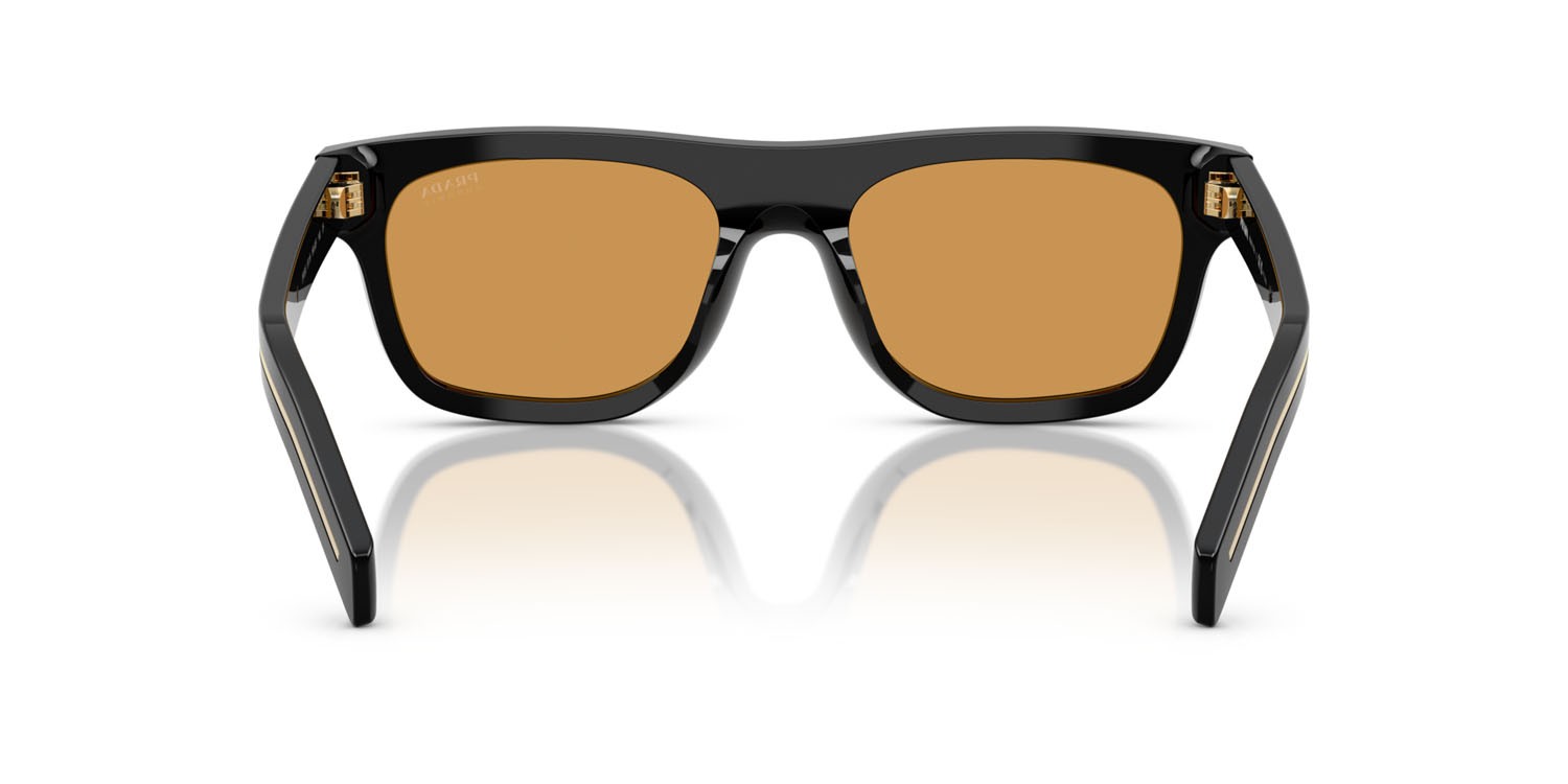 Occhiali da sole Prada PR B12S (16K60F) colore nero forma quadrato lenti fotocromatica marrone