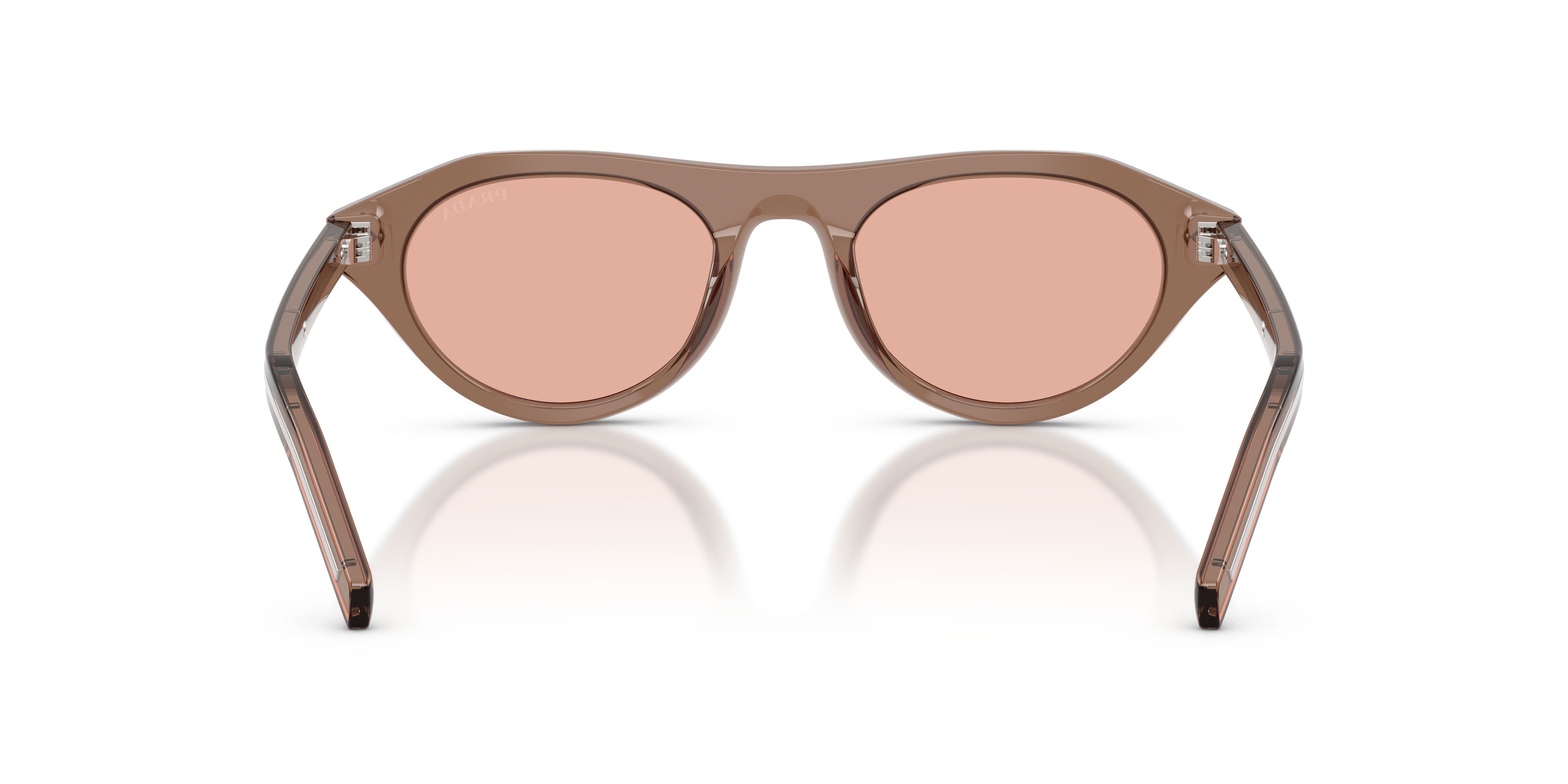 Sunglasses Prada PR B15S (28I50W) color argilla trasparente shape irregular lenses rosa
