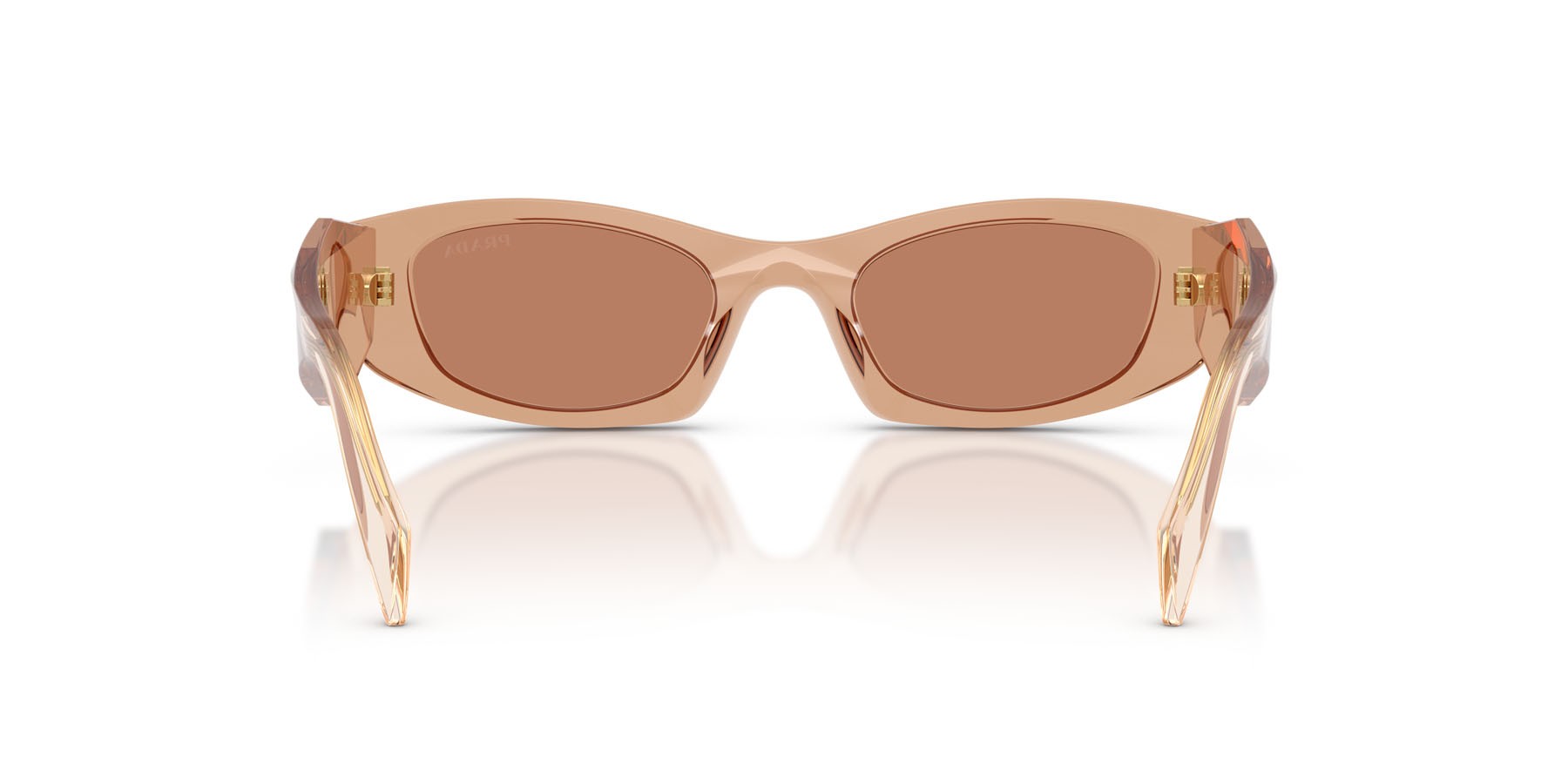 Occhiali da sole Prada PR B16S (28E90Q) colore cioccolato forma ovale lenti marrone