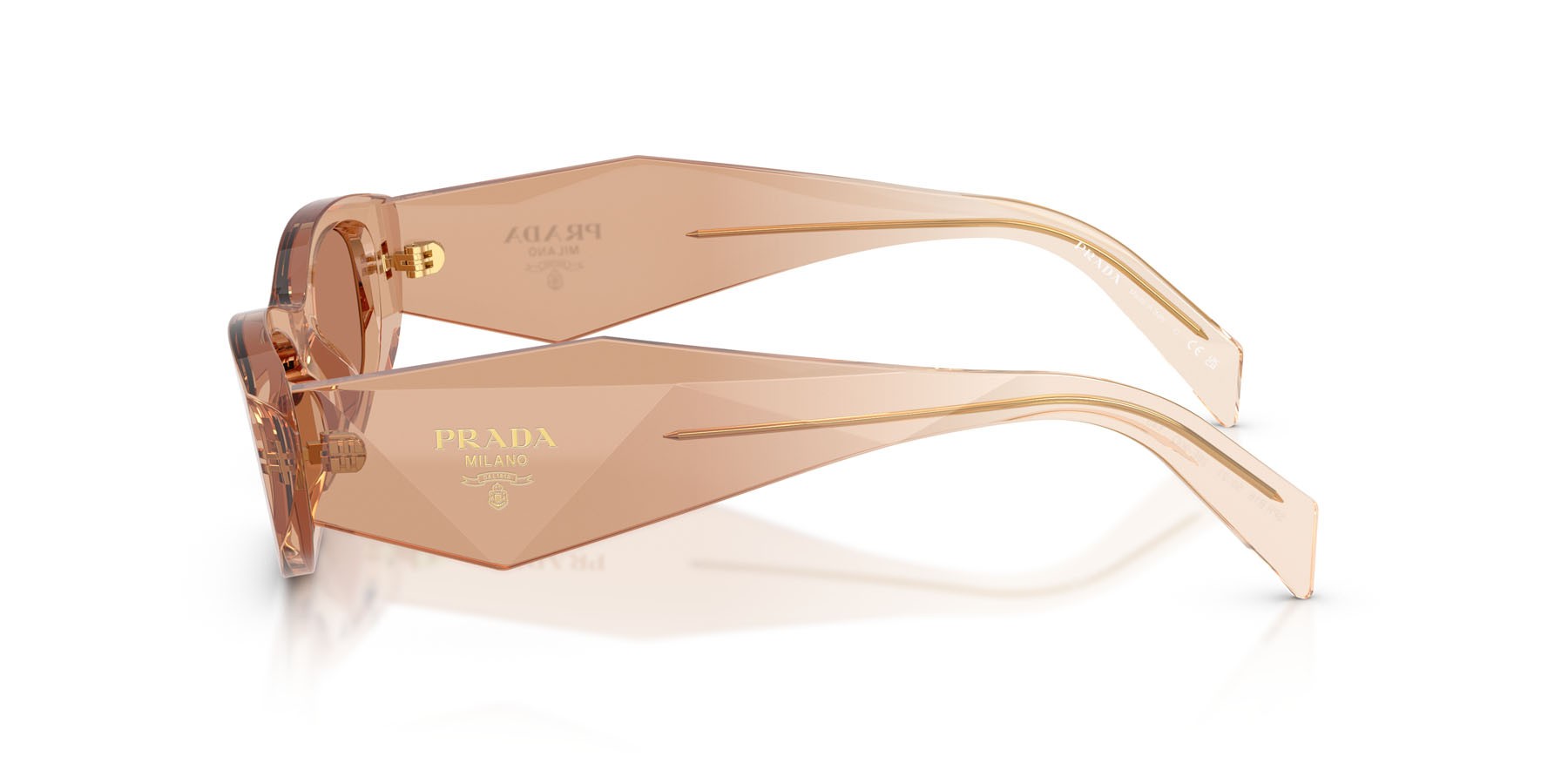 Occhiali da sole Prada PR B16S (28E90Q) colore cioccolato forma ovale lenti marrone