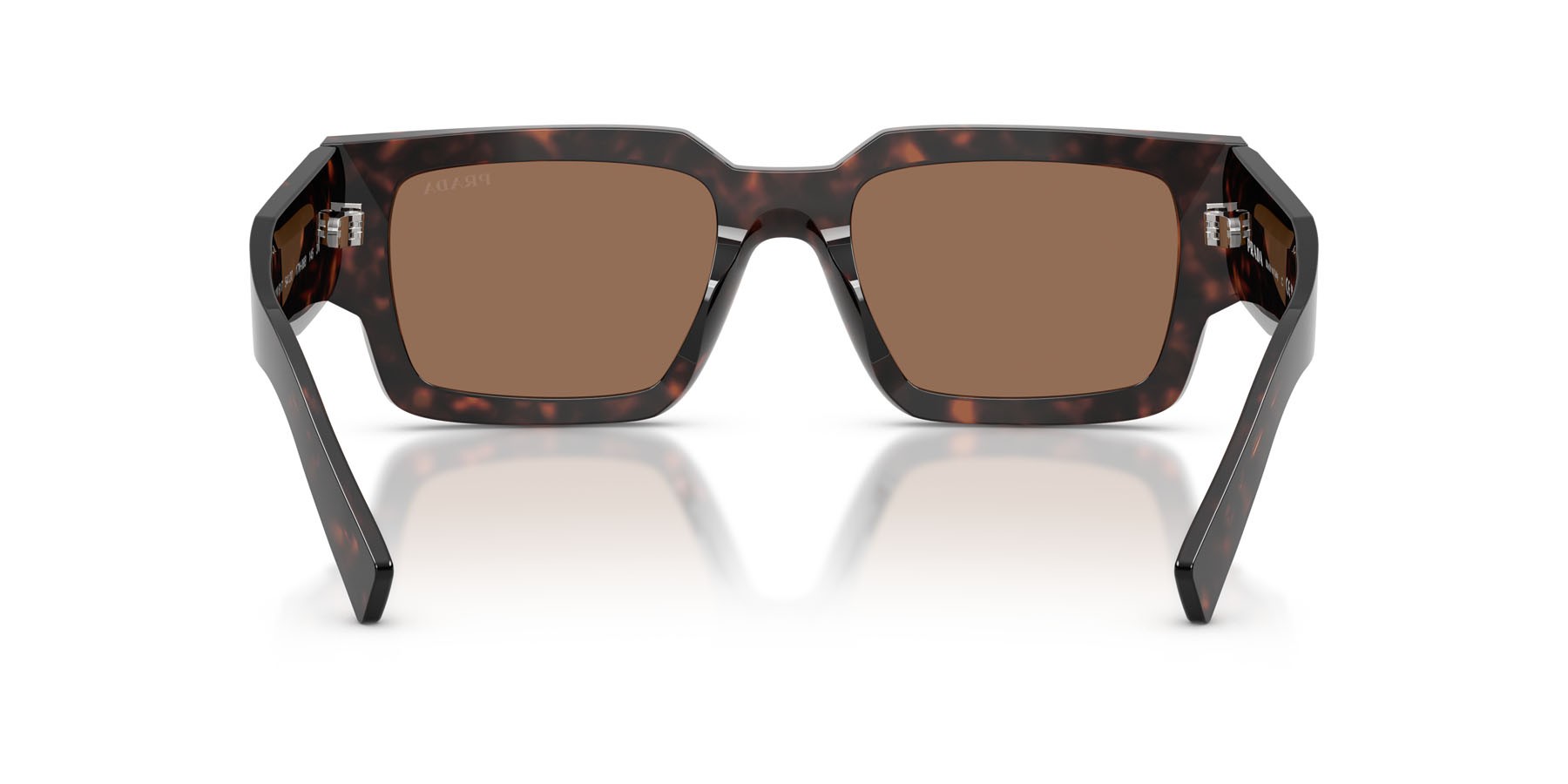 Occhiali da sole Prada PR B17S (17N06B) colore root tartarugato forma rettangolare lenti marrone scuro