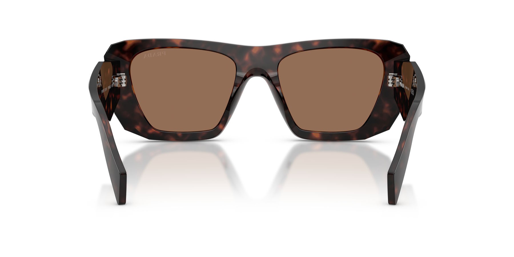 Sunglasses Prada PR B18S (17N06B) color root tartarugato shape square lenses marrone scuro