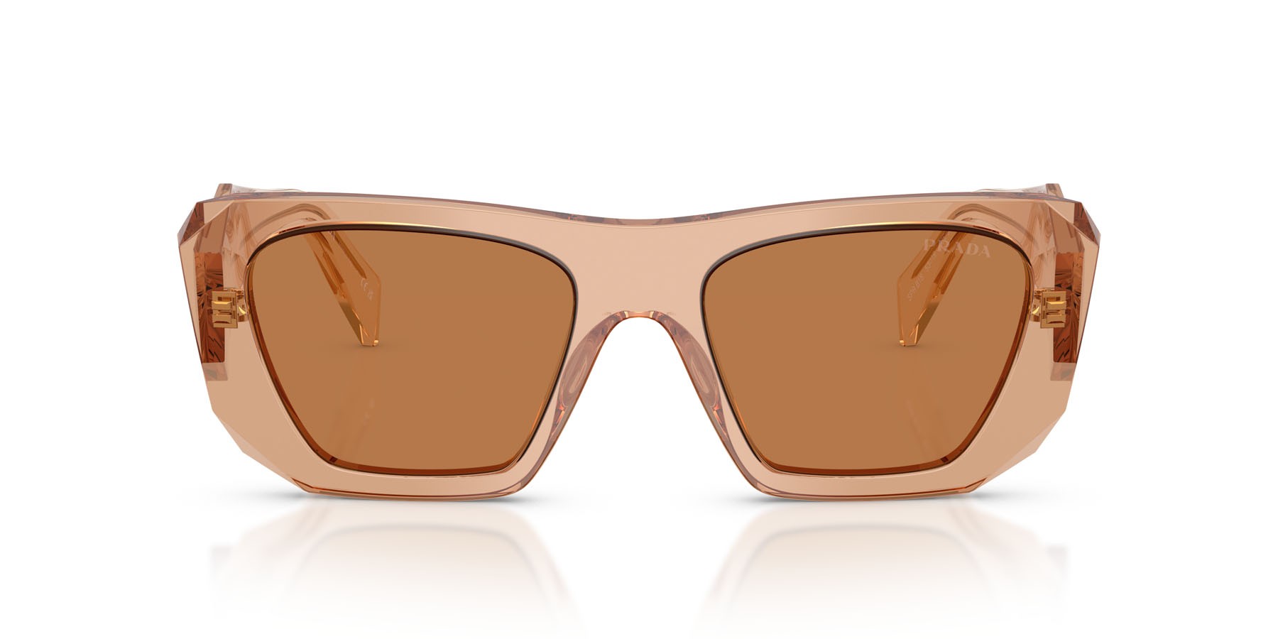 Sunglasses Prada PR B18S (28E90Q) color cioccolato shape square lenses marrone