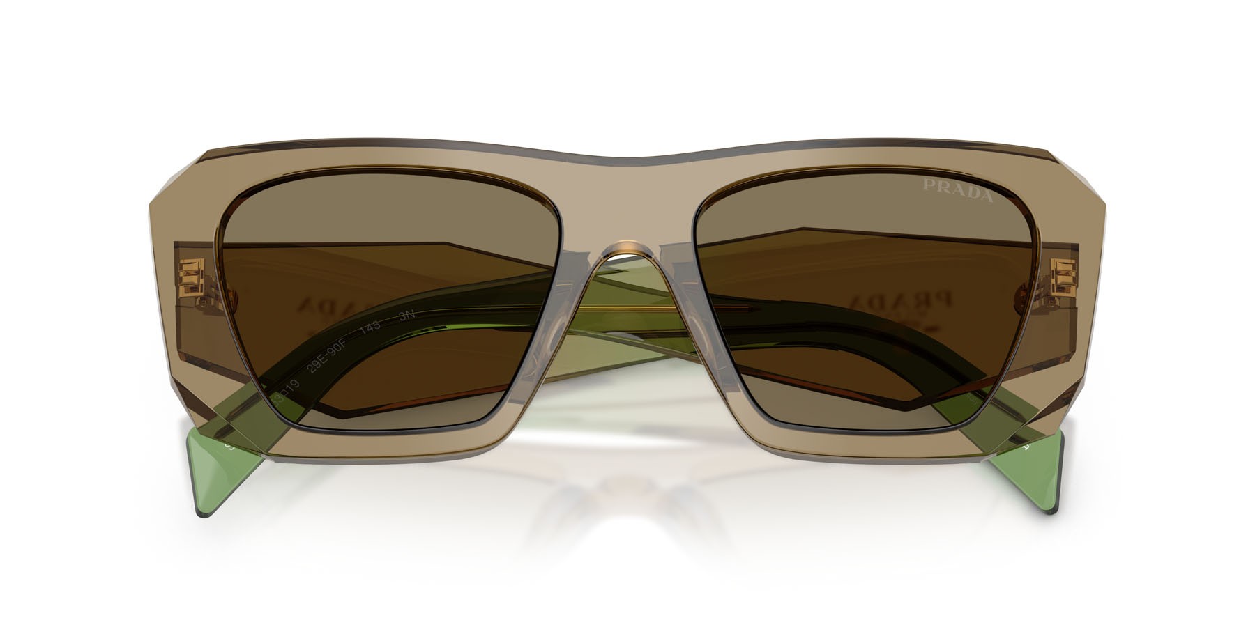 Sunglasses Prada PR B18S (29E90F) color terra shape square lenses marrone chiaro