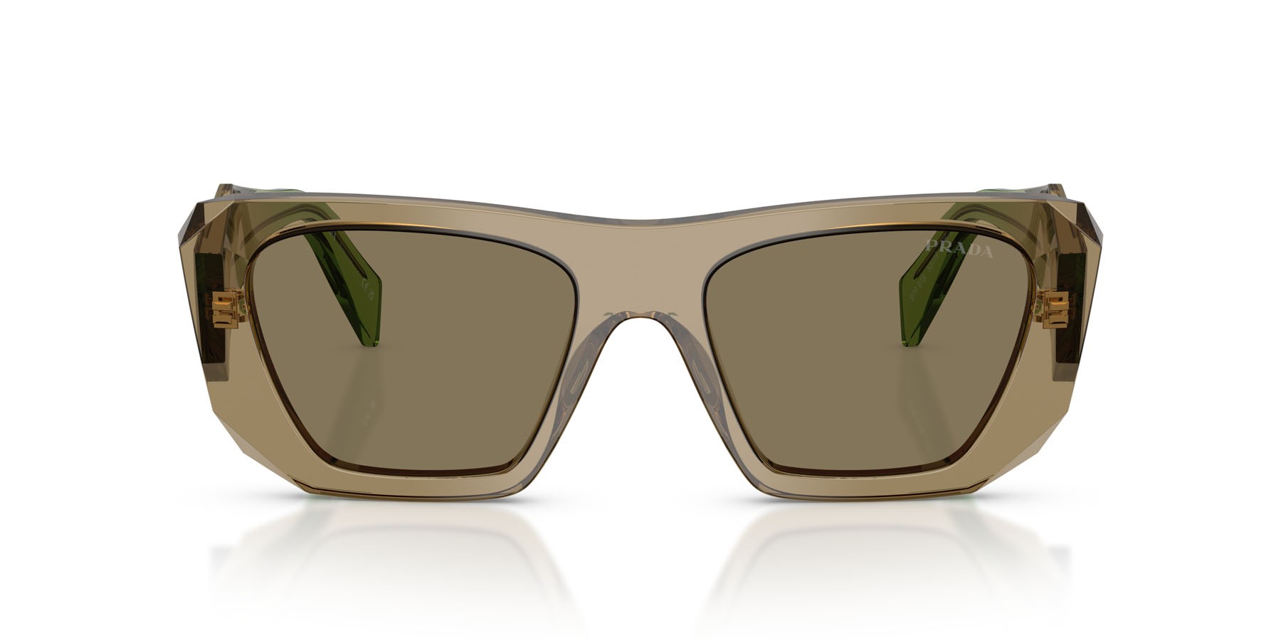 Sunglasses Prada PR B18S (29E90F) color terra shape square lenses marrone chiaro