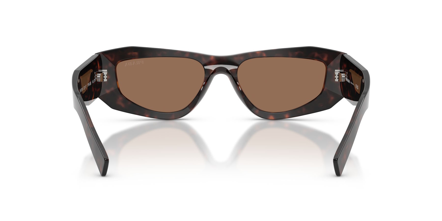 Occhiali da sole Prada PR B19S (17N06B) colore root tartarugato forma quadrato lenti marrone scuro