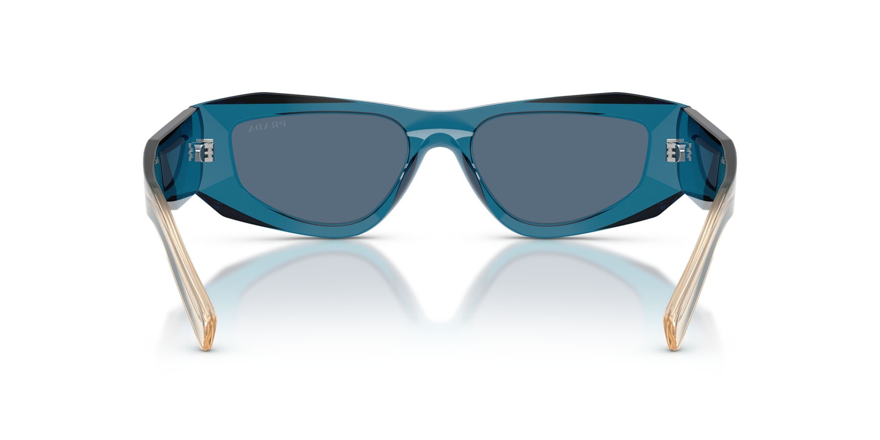 Occhiali da sole Prada PR B19S (24F80S) colore blu forma quadrato lenti blu scuro