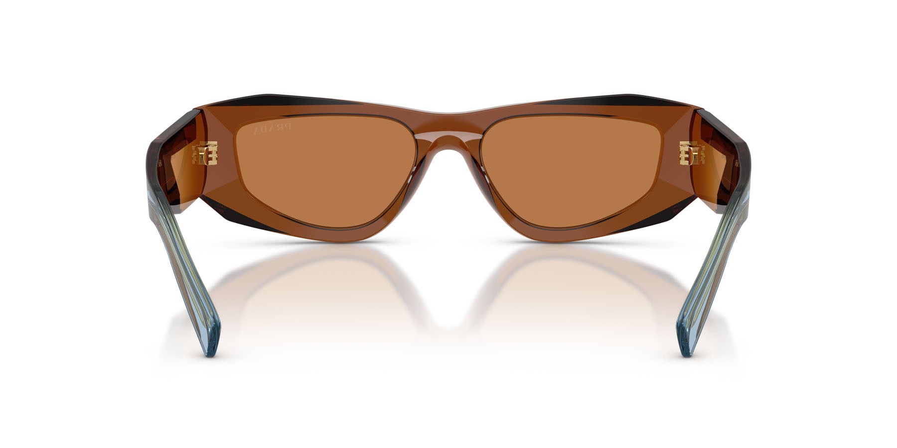 Occhiali da sole Prada PR B19S (25F90Q) colore cioccolato forma quadrato lenti marrone