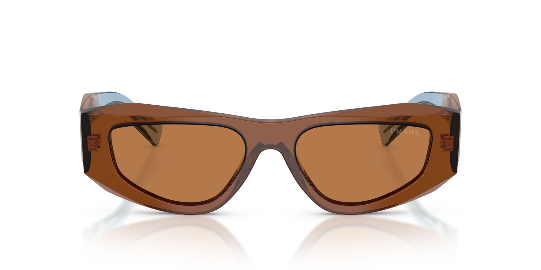 Occhiali da sole Prada PR B19S (25F90Q) colore cioccolato forma quadrato lenti marrone