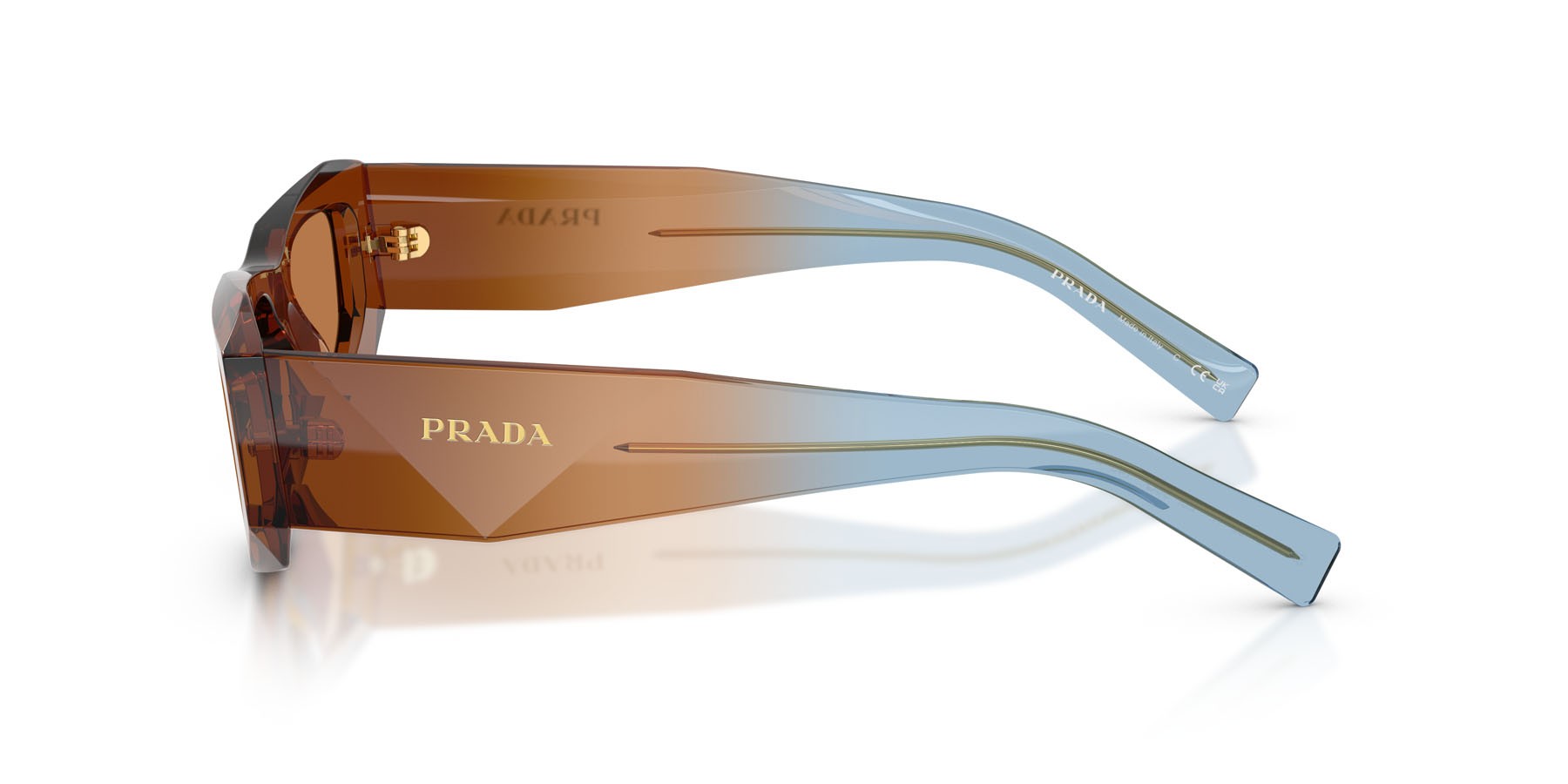 Occhiali da sole Prada PR B19S (25F90Q) colore cioccolato forma quadrato lenti marrone