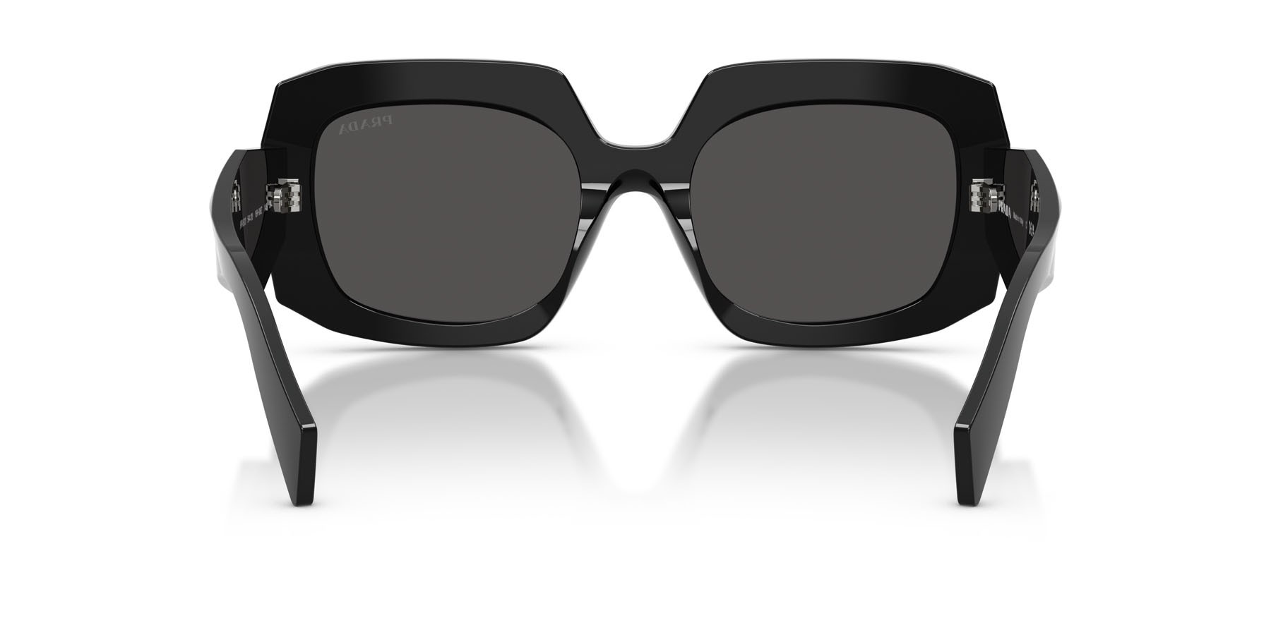 Sunglasses Prada PR B23S (16K08Z) color nero shape square lenses grigio scuro