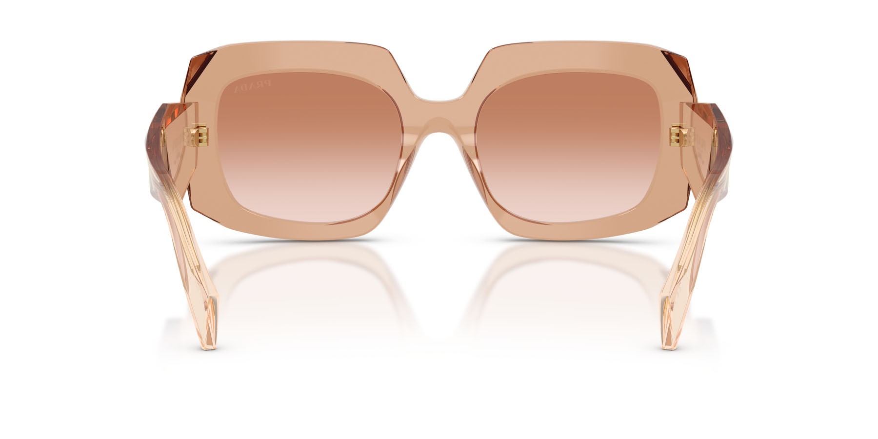 Sunglasses Prada PR B23S (28E50S) color cioccolato shape square lenses marrone sfumato