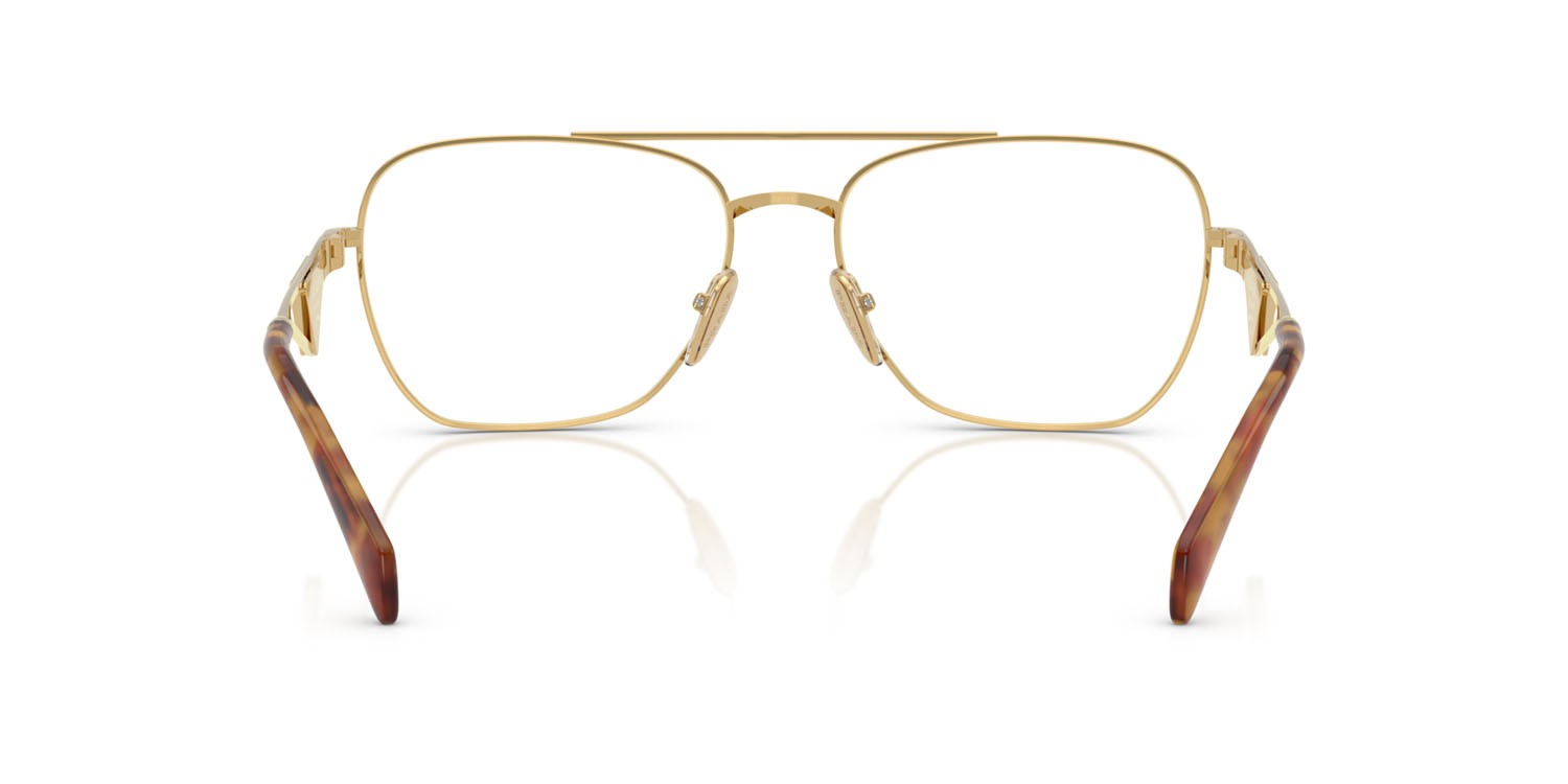 Eyeglasses Prada PR B50V (5AK1O1) color oro shape aviator lenses lente demo