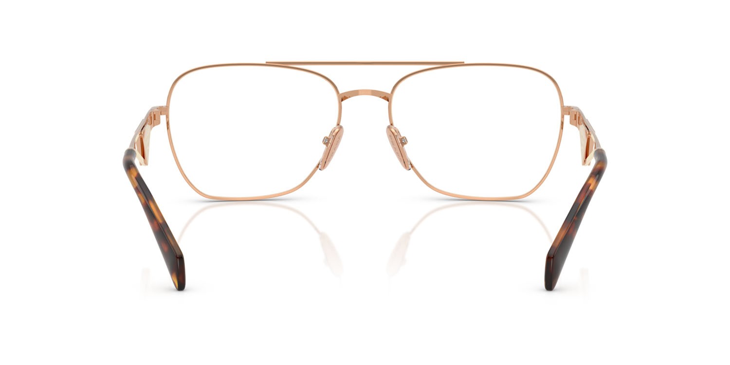 Eyeglasses Prada PR B50V (SVF1O1) color oro rose shape aviator lenses lente demo