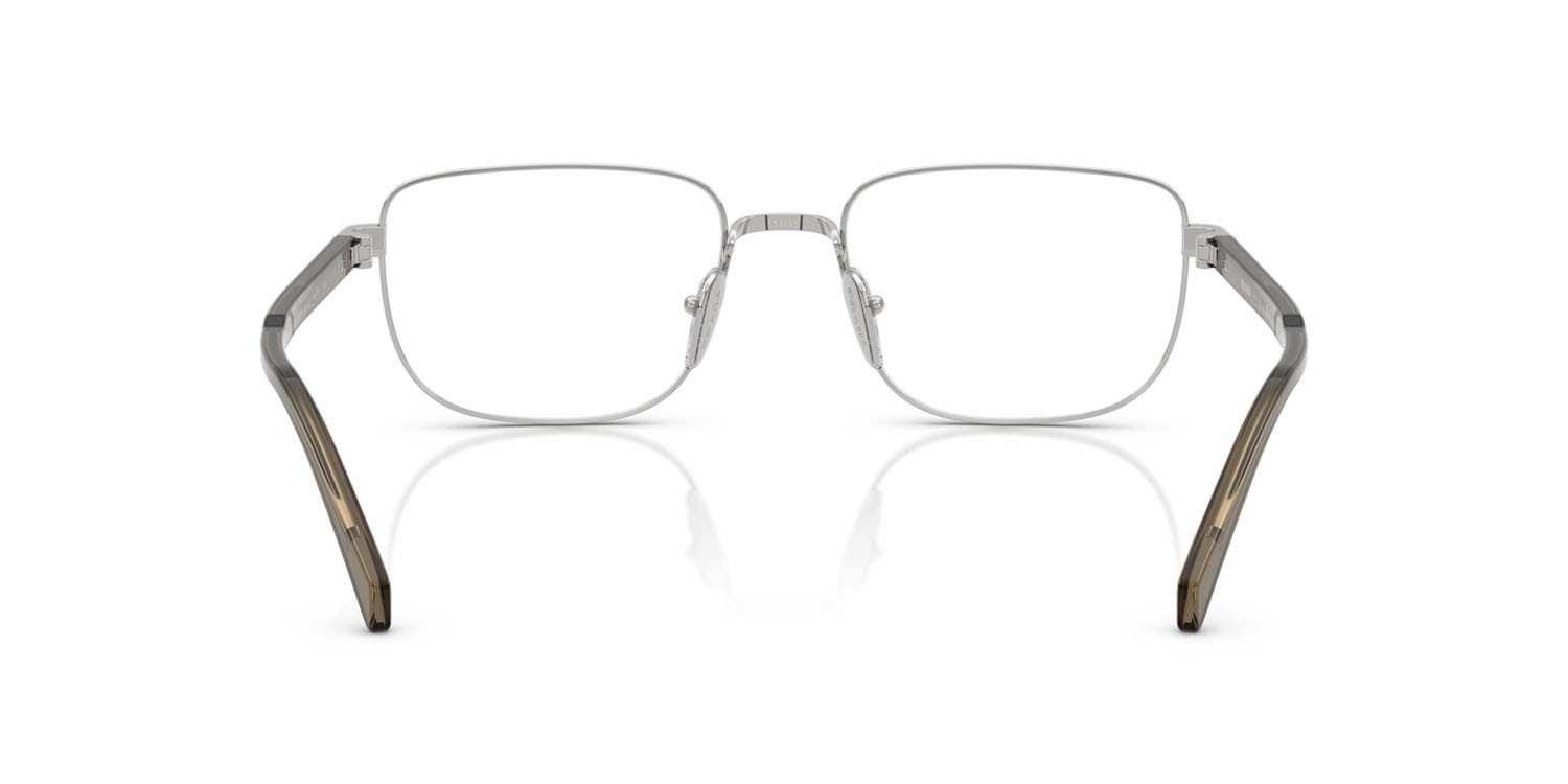 Eyeglasses Prada PR B51V (11U1O1) color argento shape rectangle lenses lente demo