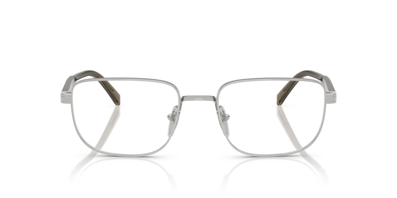 Eyeglasses Prada PR B51V (11U1O1) color argento shape rectangle lenses lente demo
