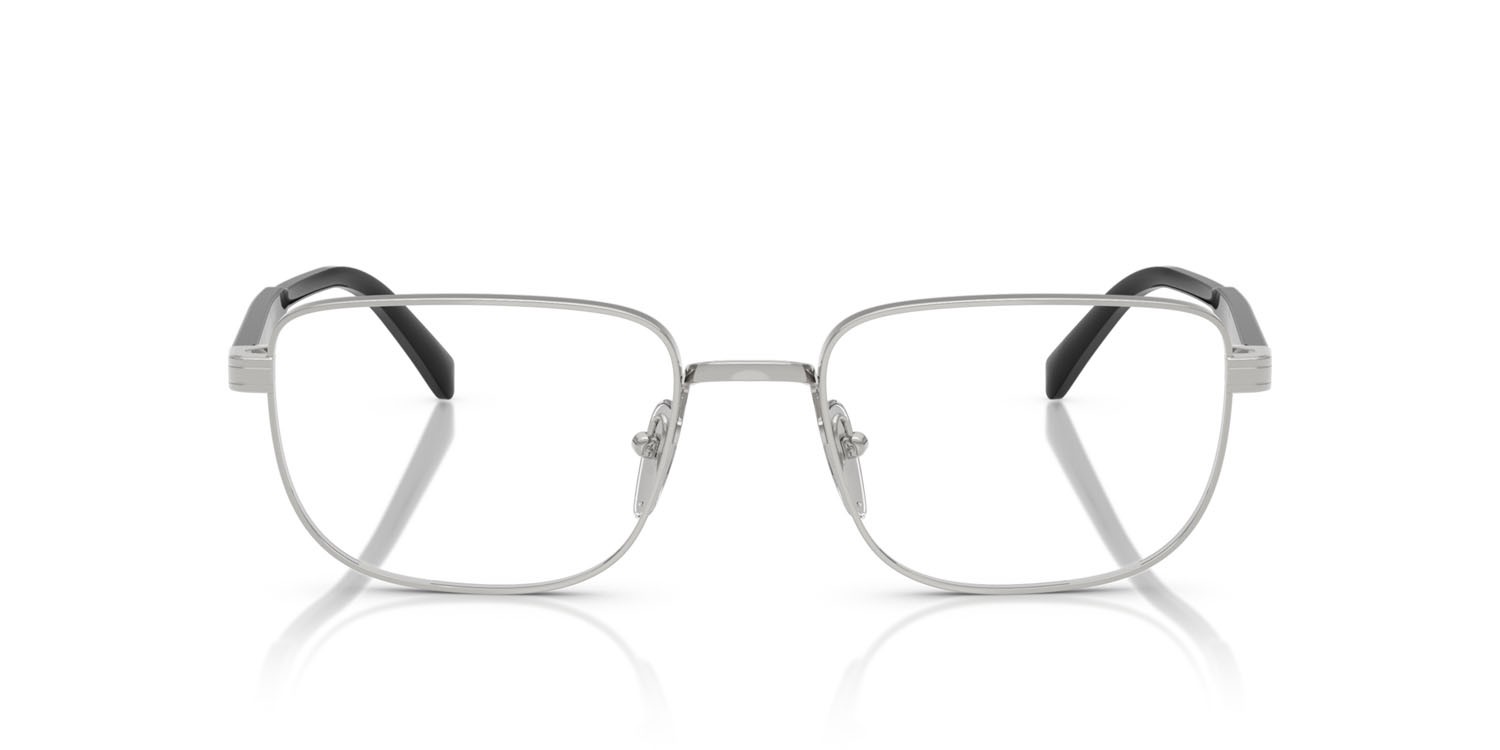 Eyeglasses Prada PR B51V (1BC1O1) color argento shape rectangle lenses lente demo
