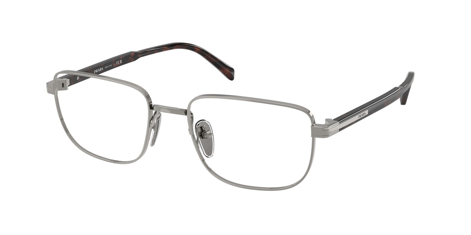 Eyeglasses Prada PR B51V (20C1O1) color gunmetal shape rectangle lenses lente demo