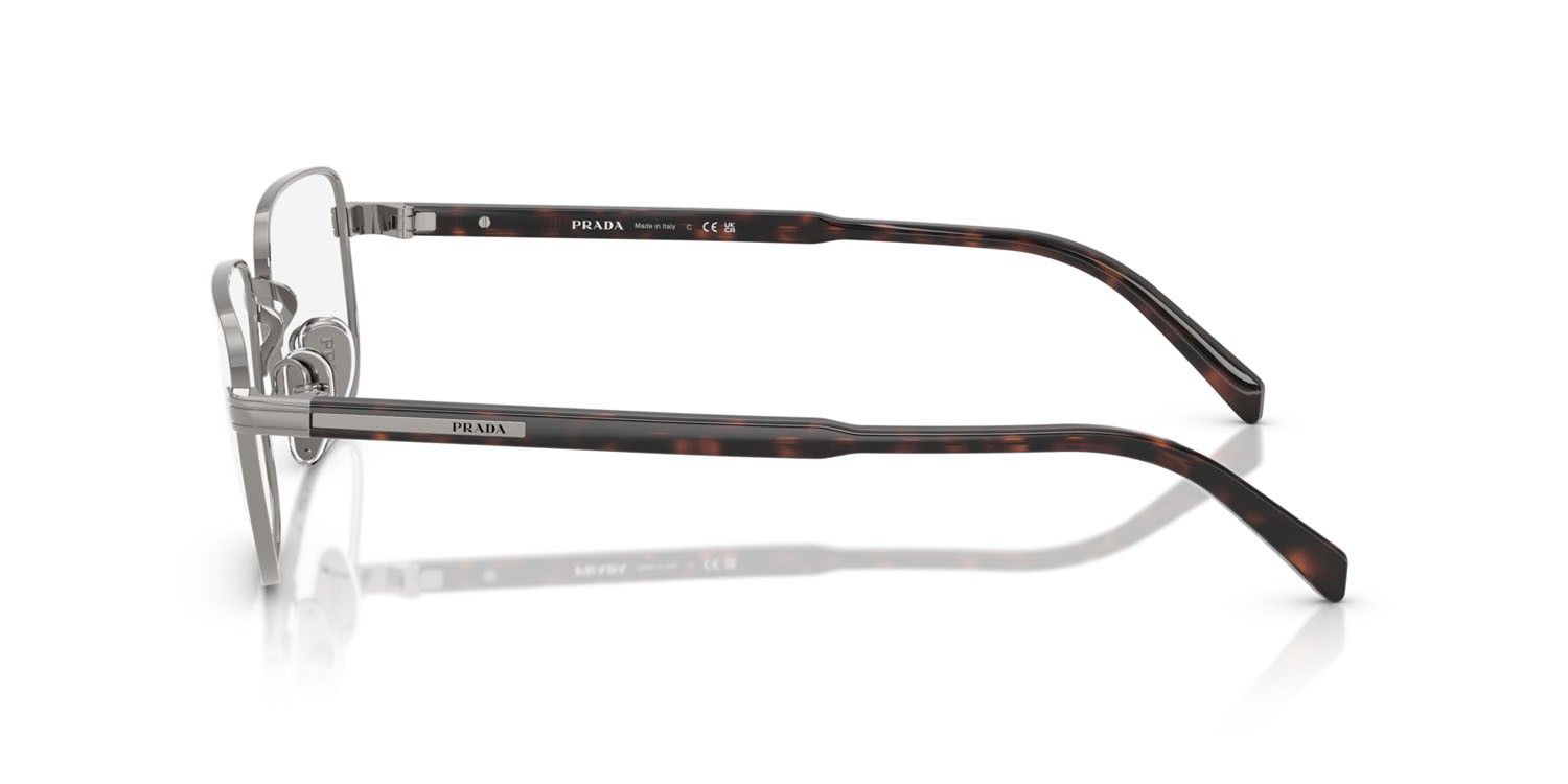 Eyeglasses Prada PR B51V (20C1O1) color gunmetal shape rectangle lenses lente demo