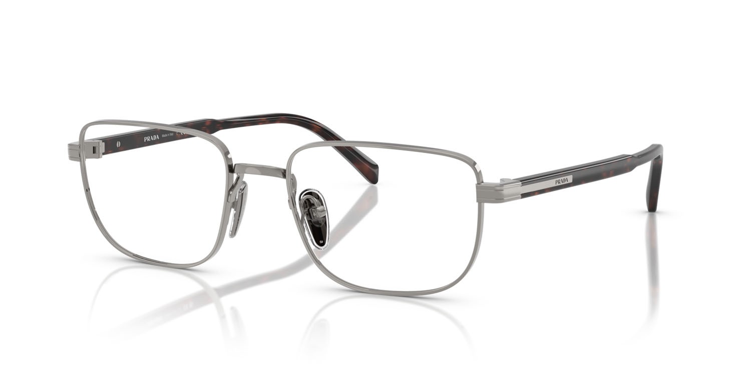 Eyeglasses Prada PR B51V (20C1O1) color gunmetal shape rectangle lenses lente demo