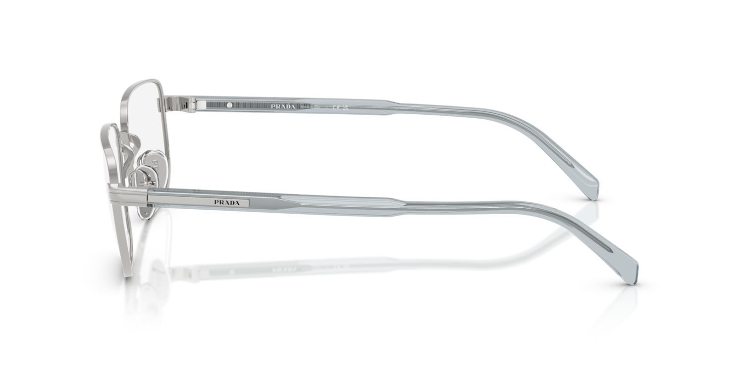 Eyeglasses Prada PR B51V (29B1O1) color argento shape rectangle lenses lente demo
