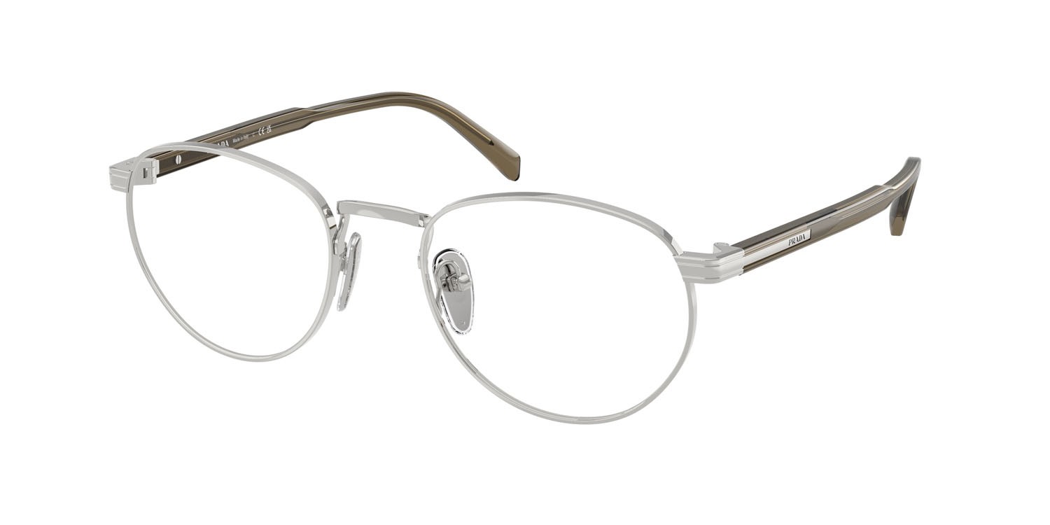 Eyeglasses Prada PR B52V (11U1O1) color argento shape pantos lenses lente demo