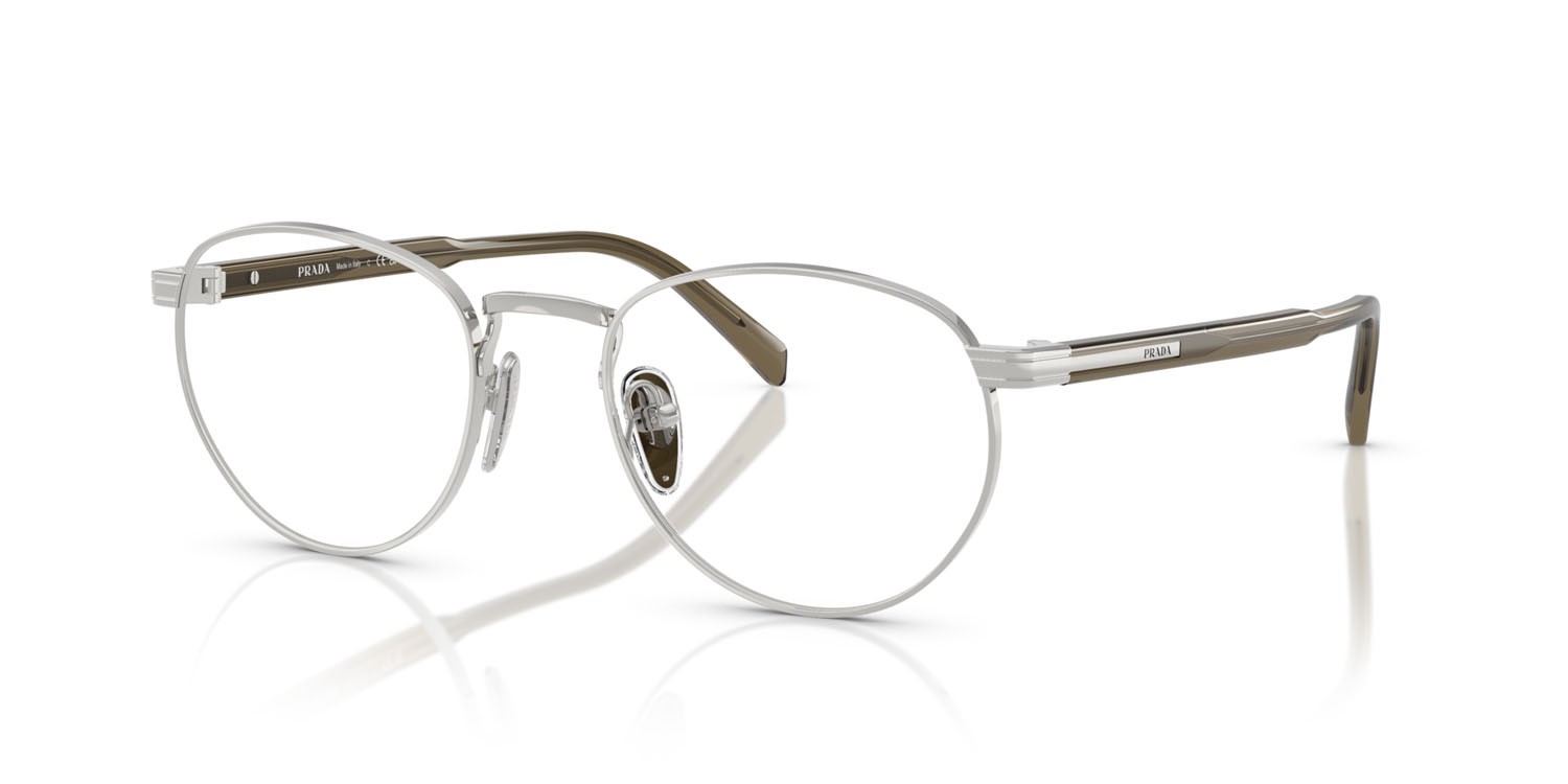 Eyeglasses Prada PR B52V (11U1O1) color argento shape pantos lenses lente demo