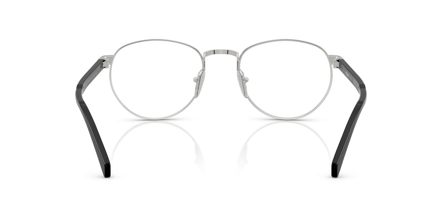 Eyeglasses Prada PR B52V (1BC1O1) color argento shape pantos lenses lente demo