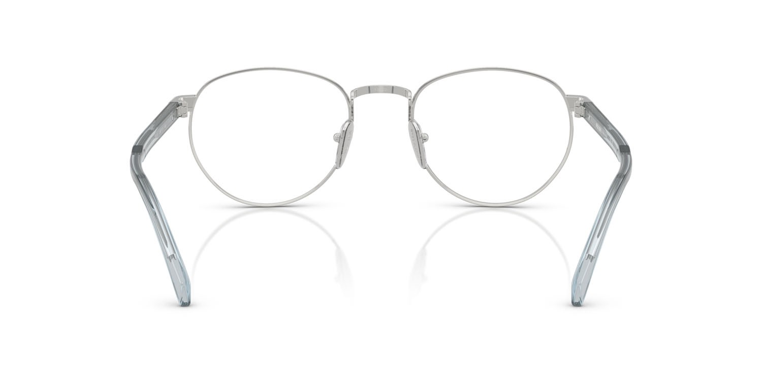 Eyeglasses Prada PR B52V (29B1O1) color argento shape pantos lenses lente demo