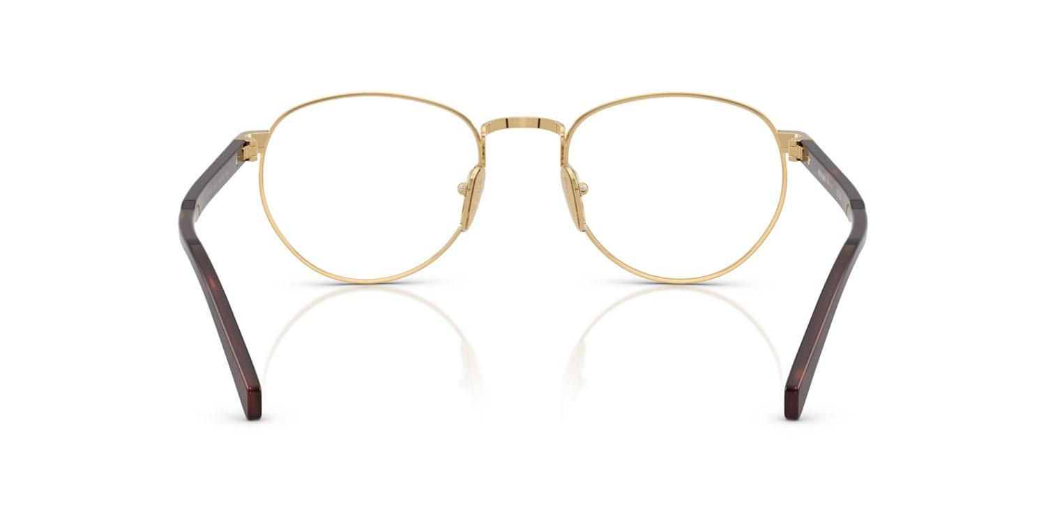 Eyeglasses Prada PR B52V (5AK1O1) color oro shape pantos lenses lente demo