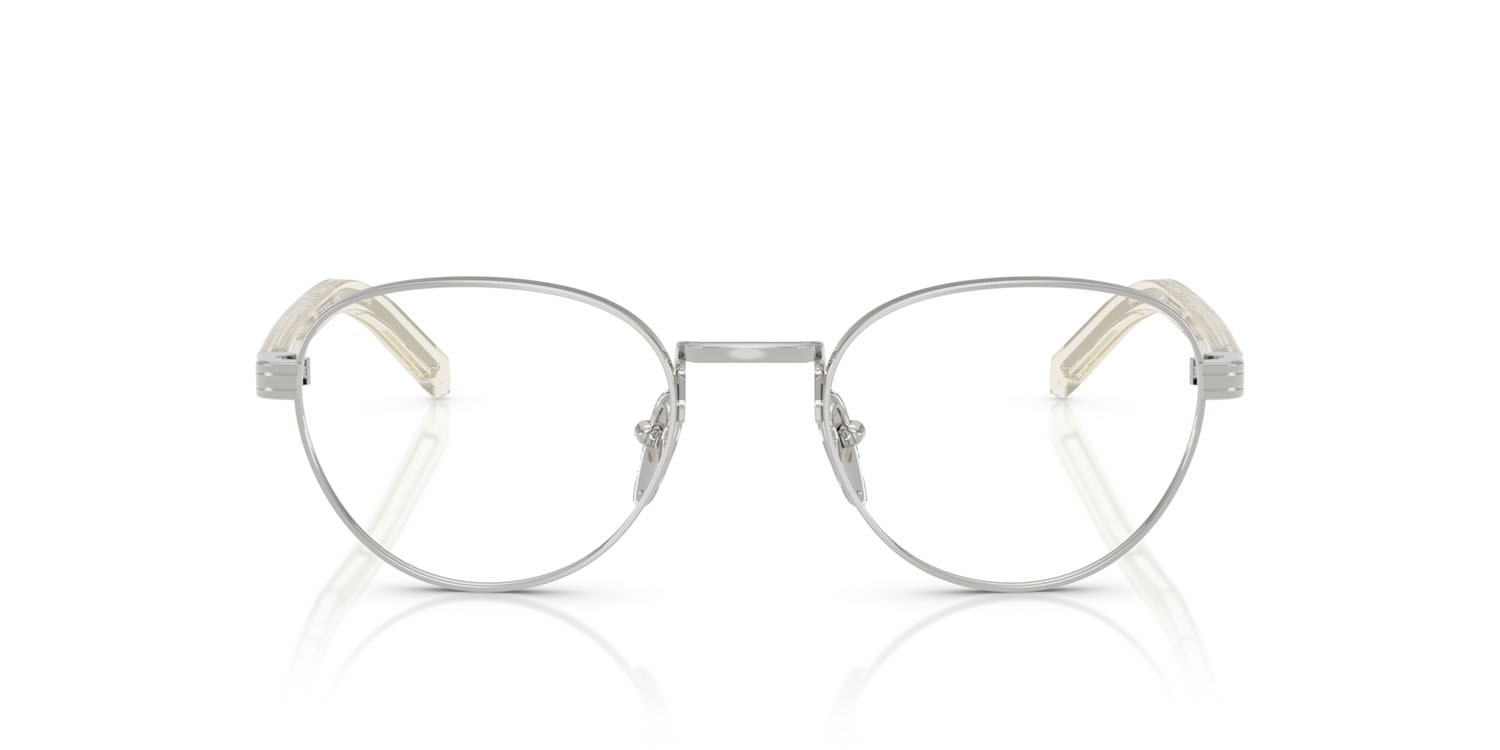 Eyeglasses Prada PR B53V (1BC1O1) color argento shape round lenses lente demo