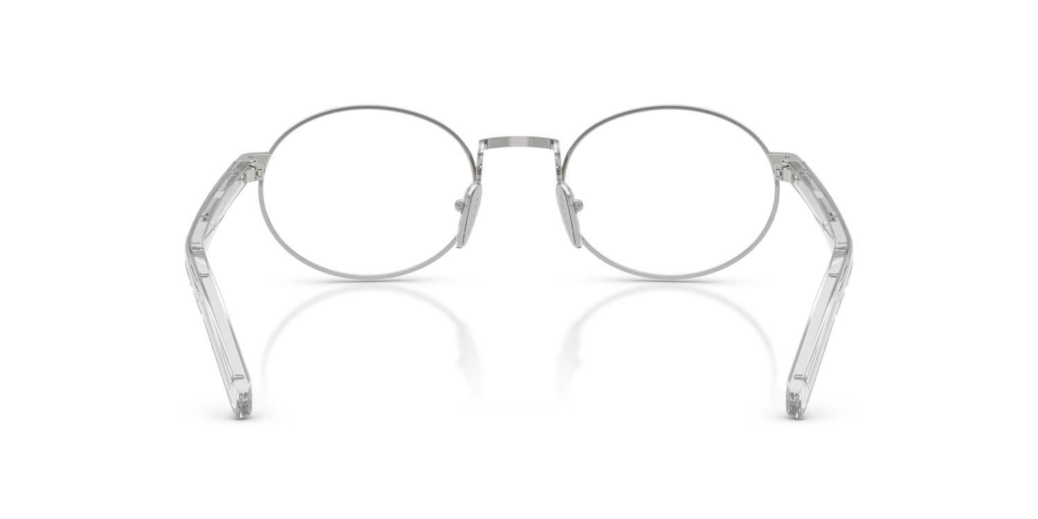 Eyeglasses Prada PR B55V (1BC1O1) color argento shape oval lenses lente demo