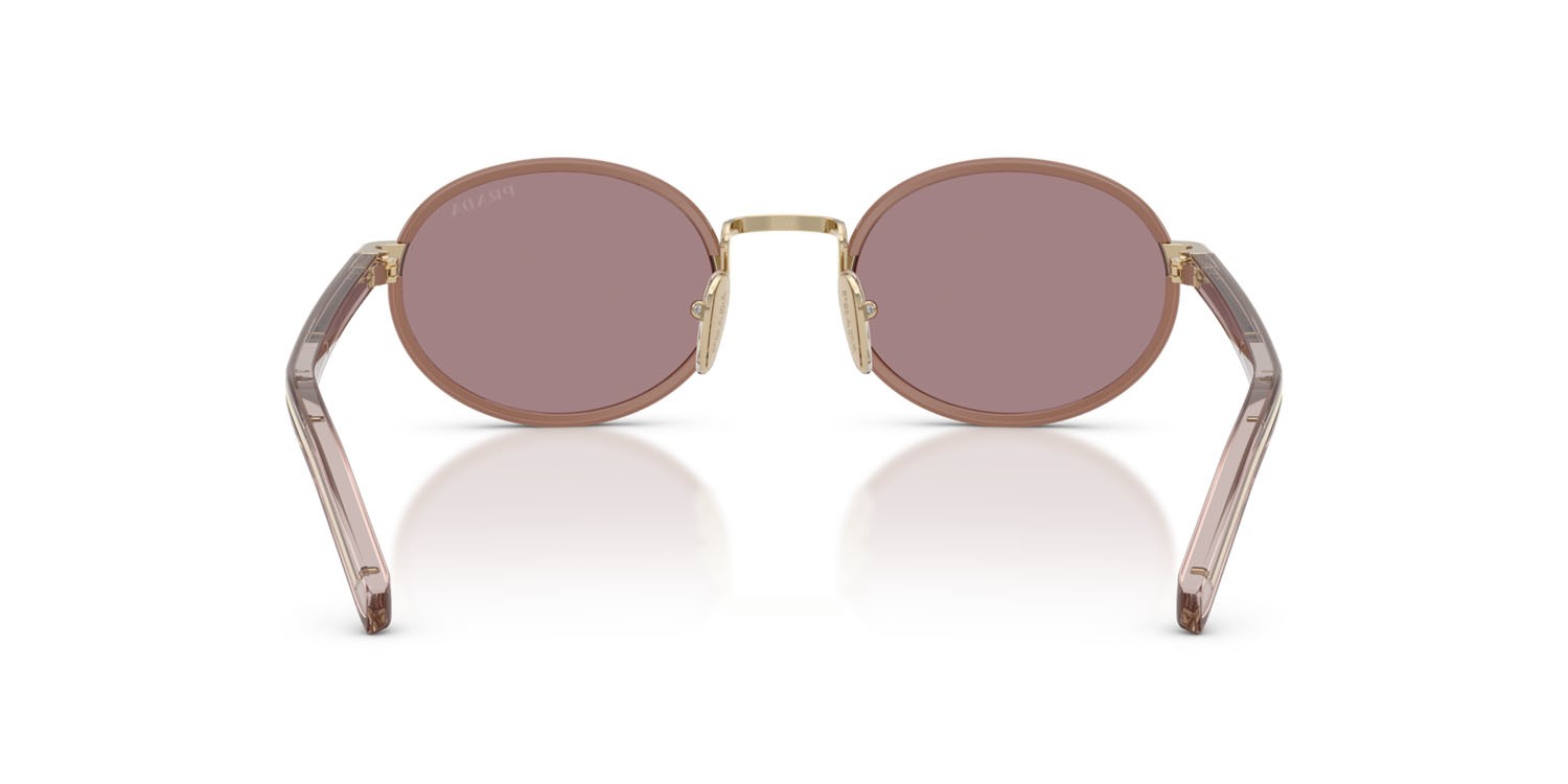 Sunglasses Prada PR B56S (24E20I) color pecan shape oval lenses viola chiaro/marrone