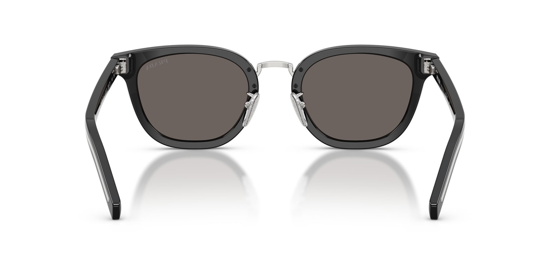 Occhiali da sole Prada PR C01SD (16K731) colore nero forma cat eye lenti grigio scuro