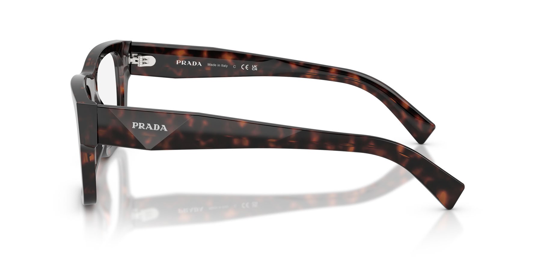 Eyeglasses Prada PR C01V (17N1O1) color root tartarugato shape square lenses lente demo