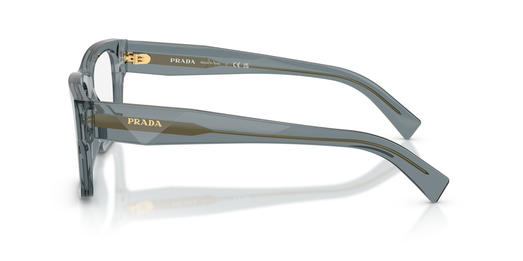 Eyeglasses Prada PR C01V (17T1O1) color transparent ocean shape square lenses lente demo