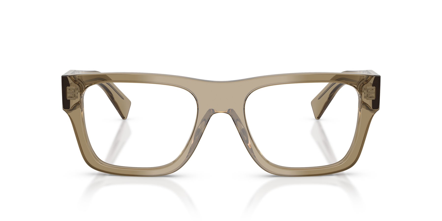 Eyeglasses Prada PR C01V (22H1O1) color transparent bark shape square lenses lente demo