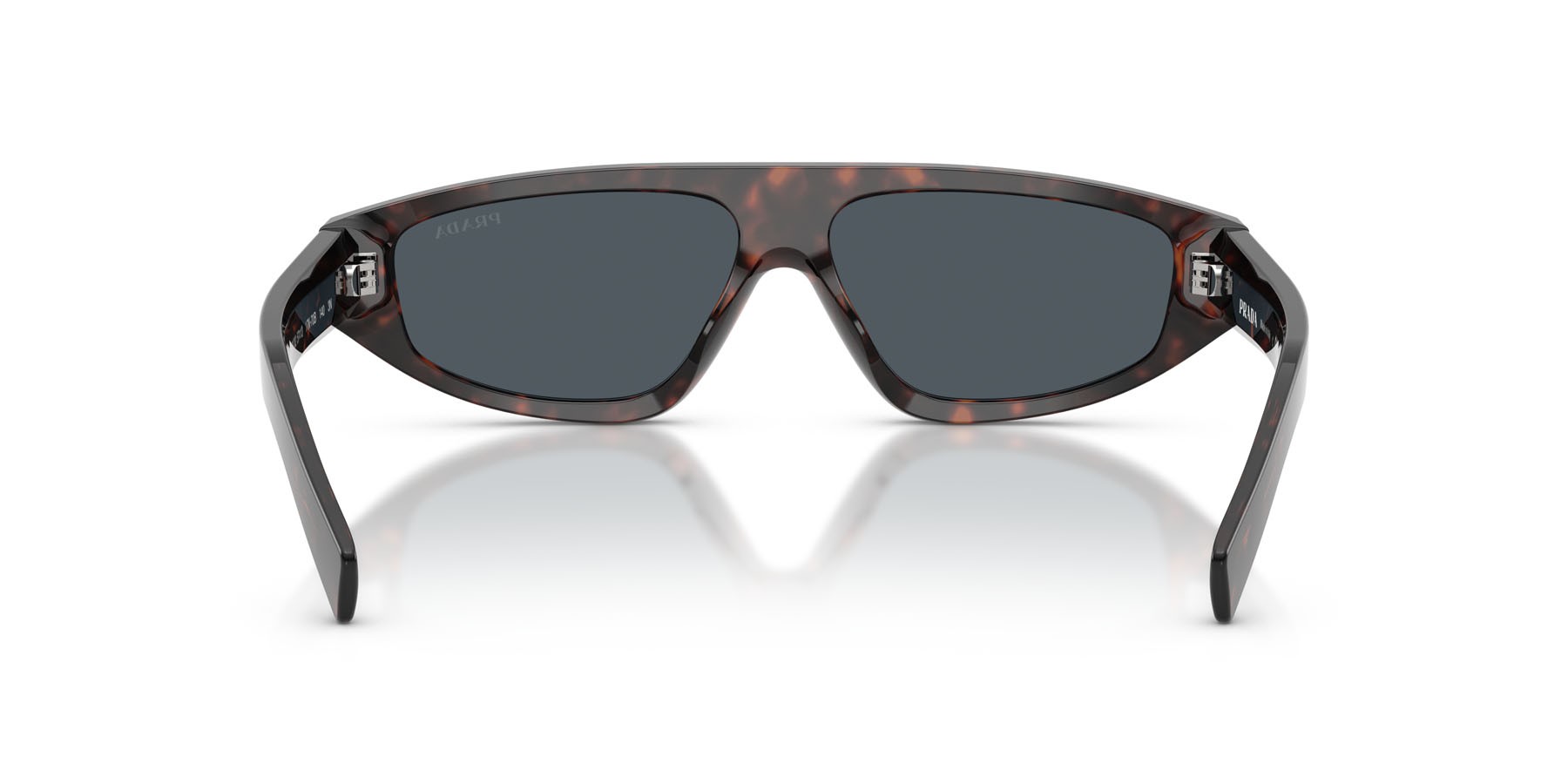 Occhiali da sole Prada PR C02S (17N70B) colore root havana forma irregolare lenti grigio scuro