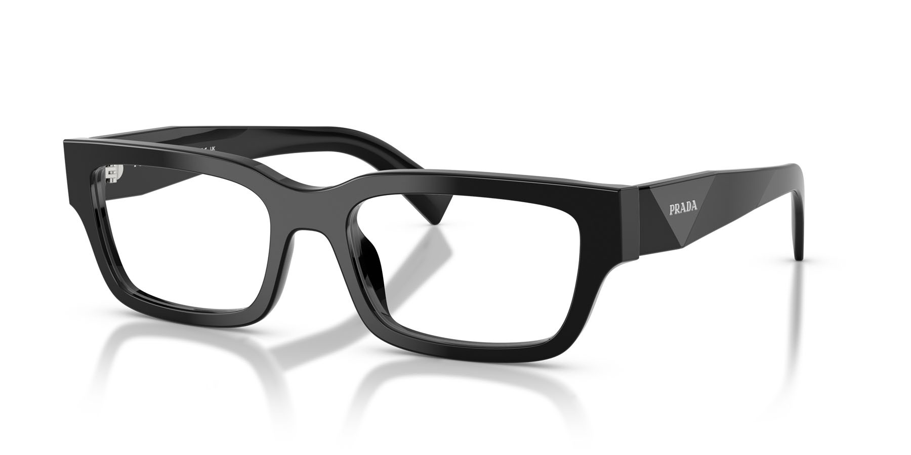 Eyeglasses Prada PR C02V (16K1O1) color nero shape square lenses lente demo