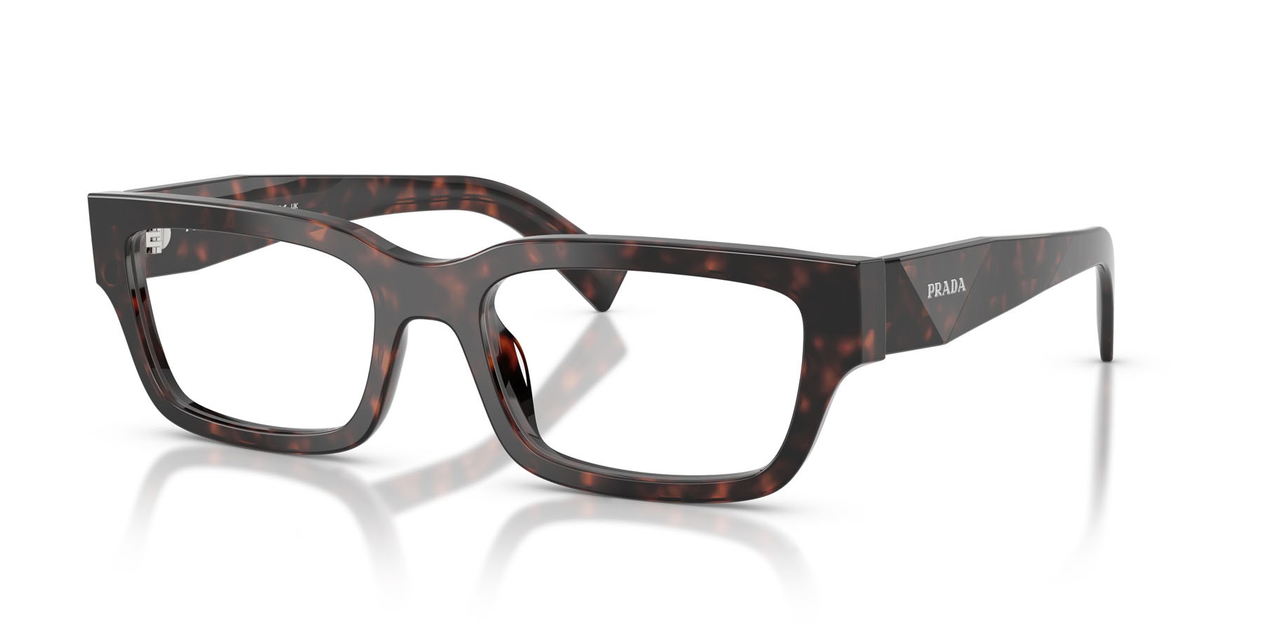 Eyeglasses Prada PR C02V (17N1O1) color root tartarugato shape square lenses lente demo