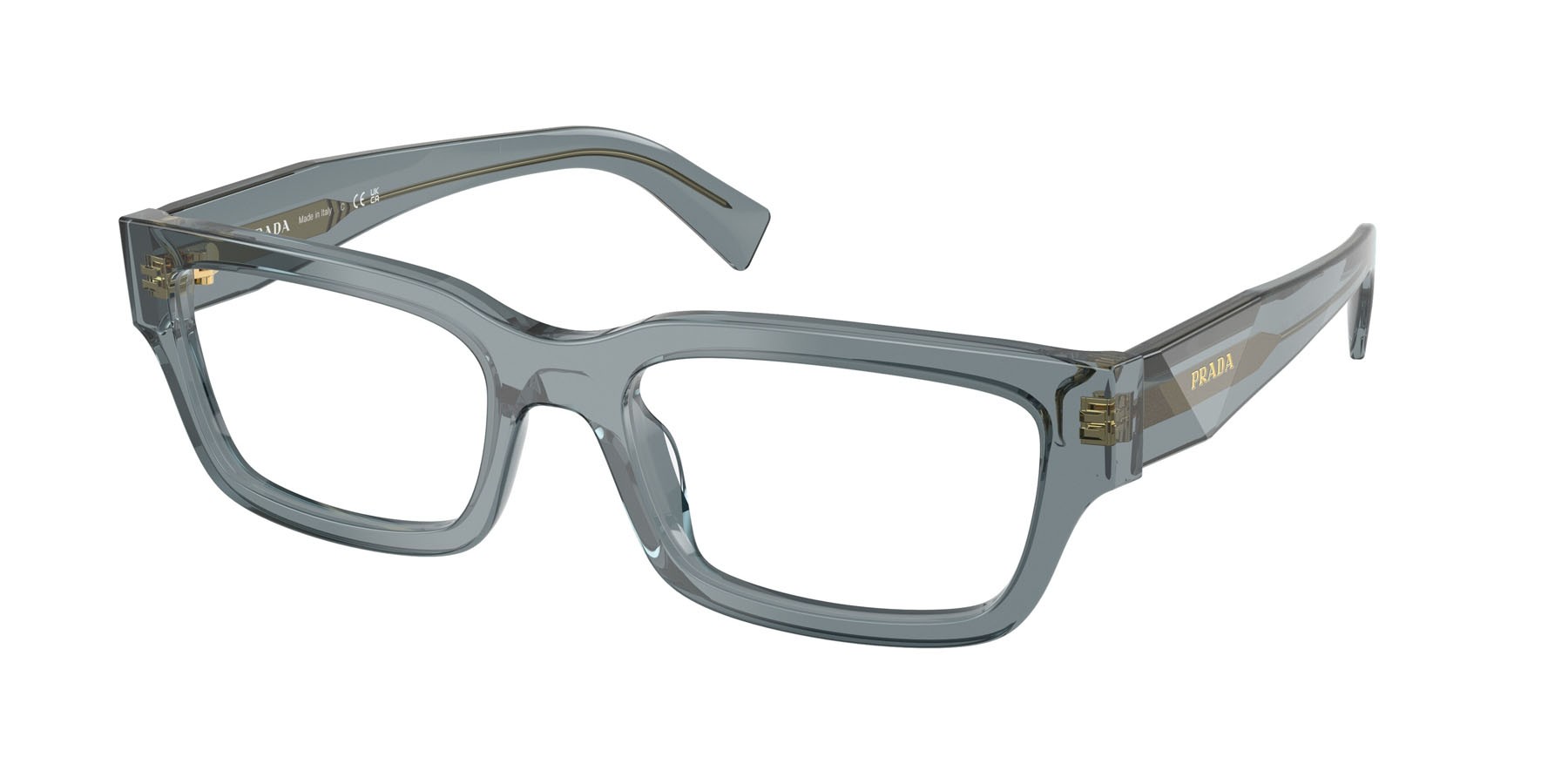 Eyeglasses Prada PR C02V (17T1O1) color transparent ocean shape square lenses lente demo