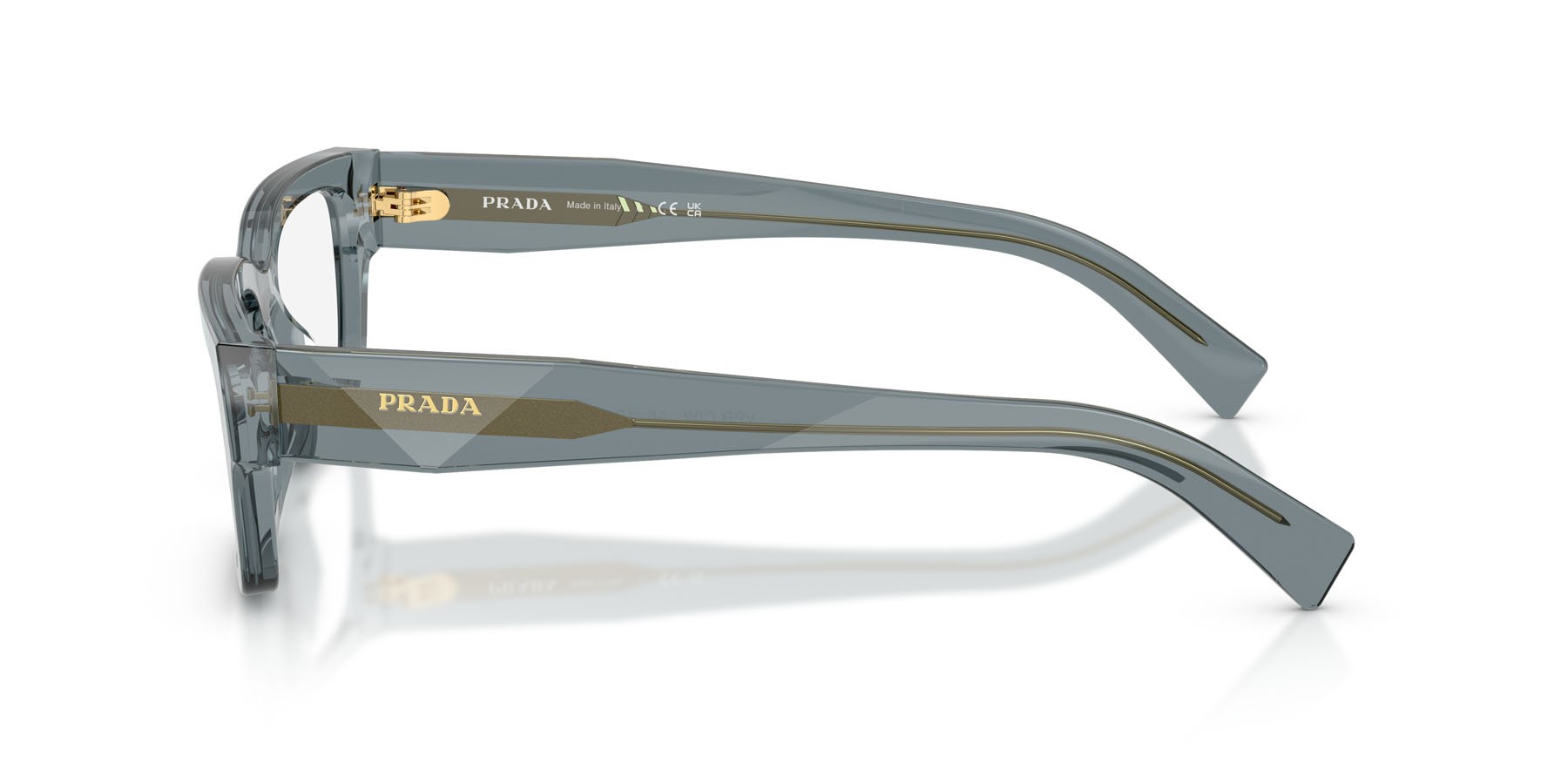 Eyeglasses Prada PR C02V (17T1O1) color transparent ocean shape square lenses lente demo
