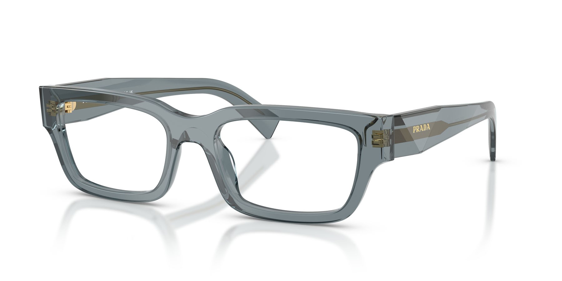 Eyeglasses Prada PR C02V (17T1O1) color transparent ocean shape square lenses lente demo